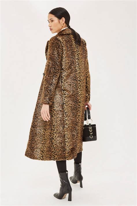 long leopard print coat